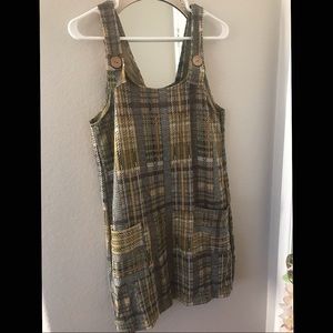 Plaid Yellow Zara overall dress
